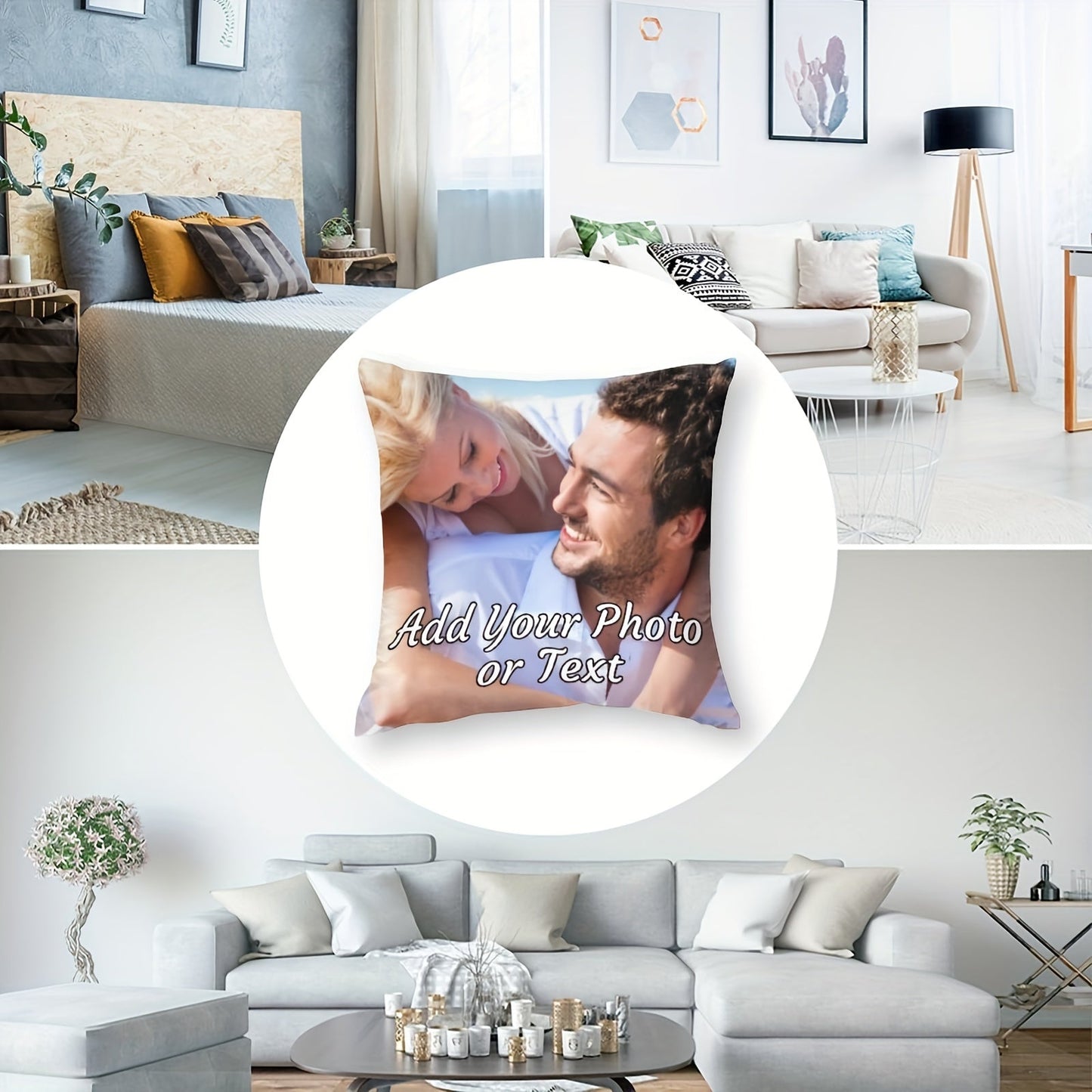 Customized Throw Pillow Cover measuring 45.72cm x 45.72cm - Featuring Individualized Single-Sided Design for Celebrating Christmas, Father's Day, Mother's Day, and Valentine's - Made with a Soft Polyester Blend in Various Colors