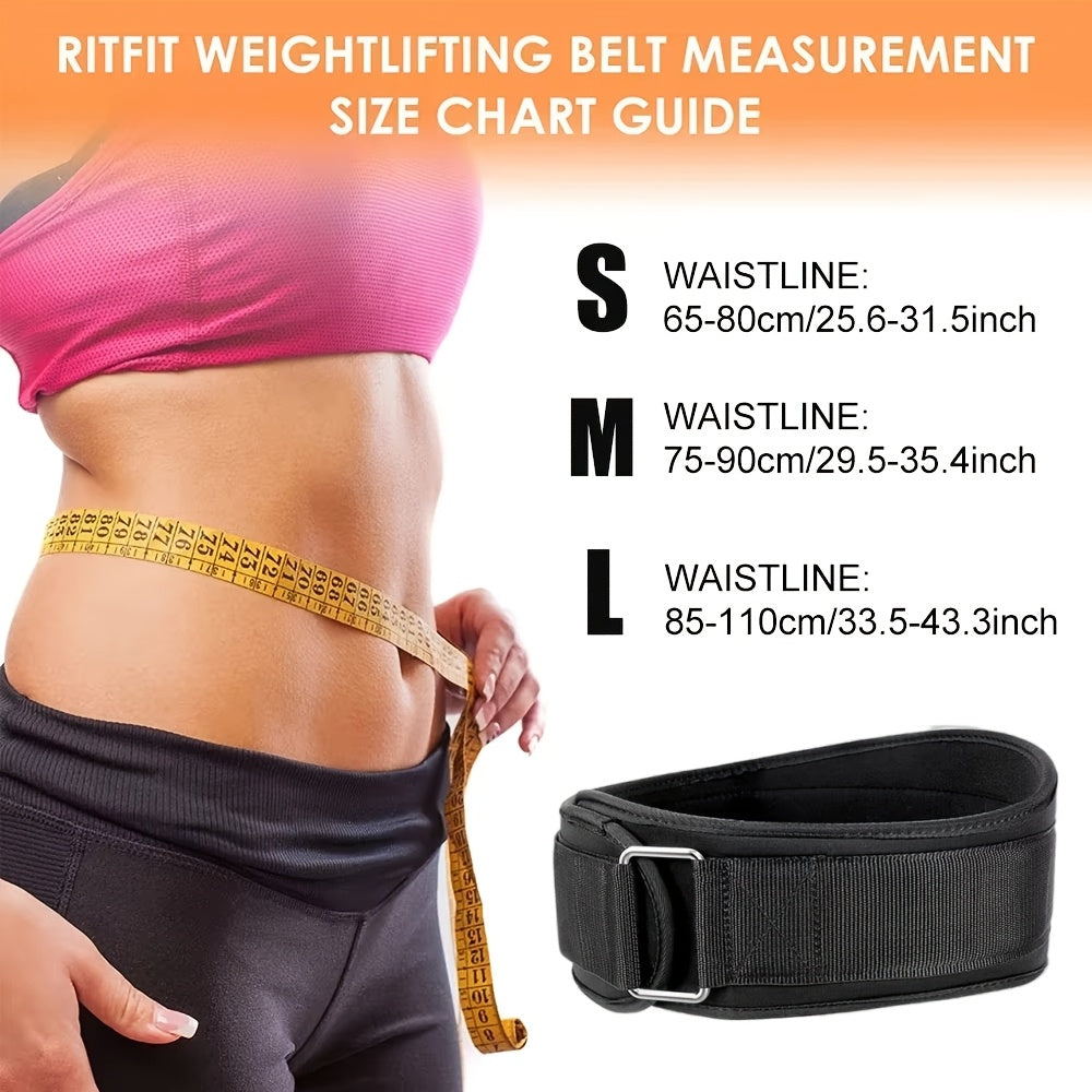 1pc EVA Gym Weightlifting Belt with adjustable waist support and hook-and-loop closure for various fitness activities. Hand wash only.