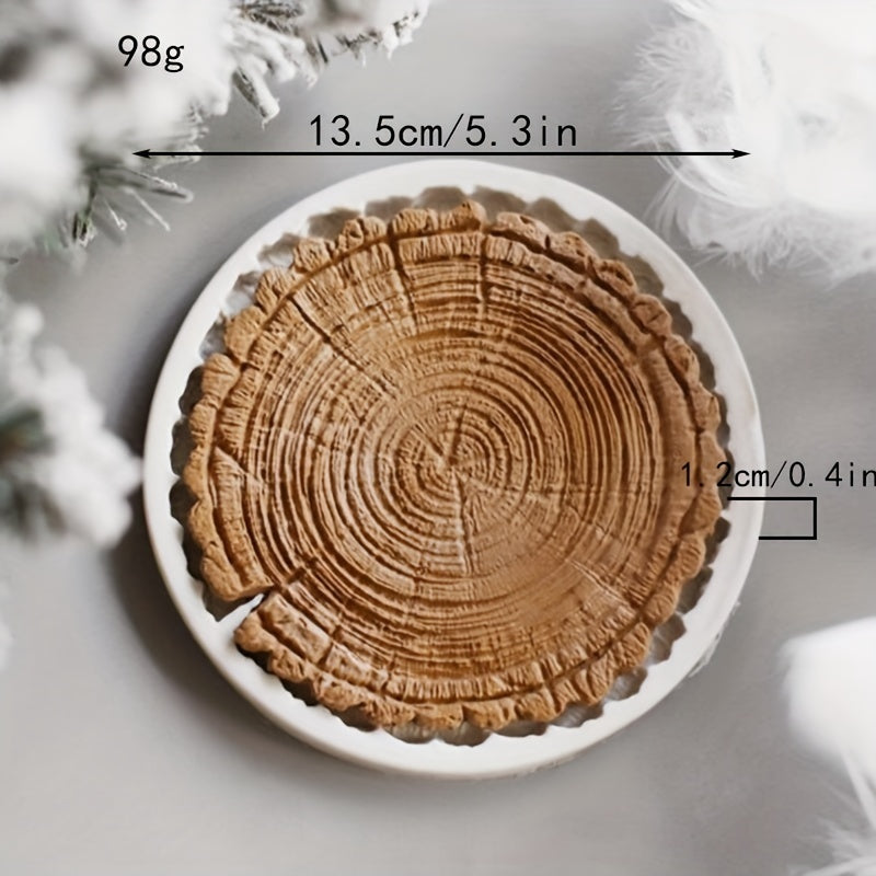 Forest-Themed Silicone Baking Mold featuring Realistic Tree Stump & Bark Designs - Perfect for Cake Decorating, Lead-Free Fondant and Clay Crafting. Ideal for creating unique cake designs with this Silicone Cake Mold.