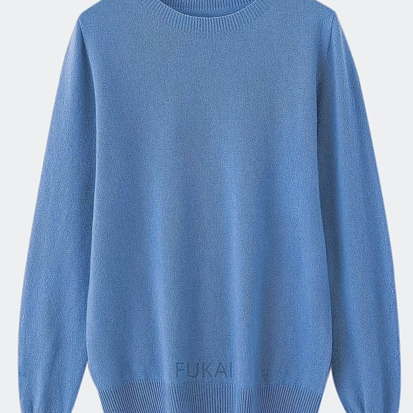 Stylish women's merino wool sweater with cozy crew neck, long sleeves, and solid color knit design for fall/winter.