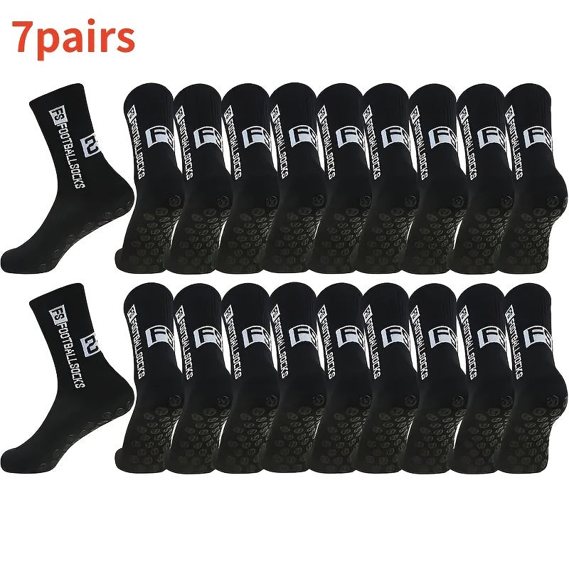 21, 18, 16, 14, and 7 pairs of Men's and Women's Silicone Anti-slip Towel Bottom Thickened Socks