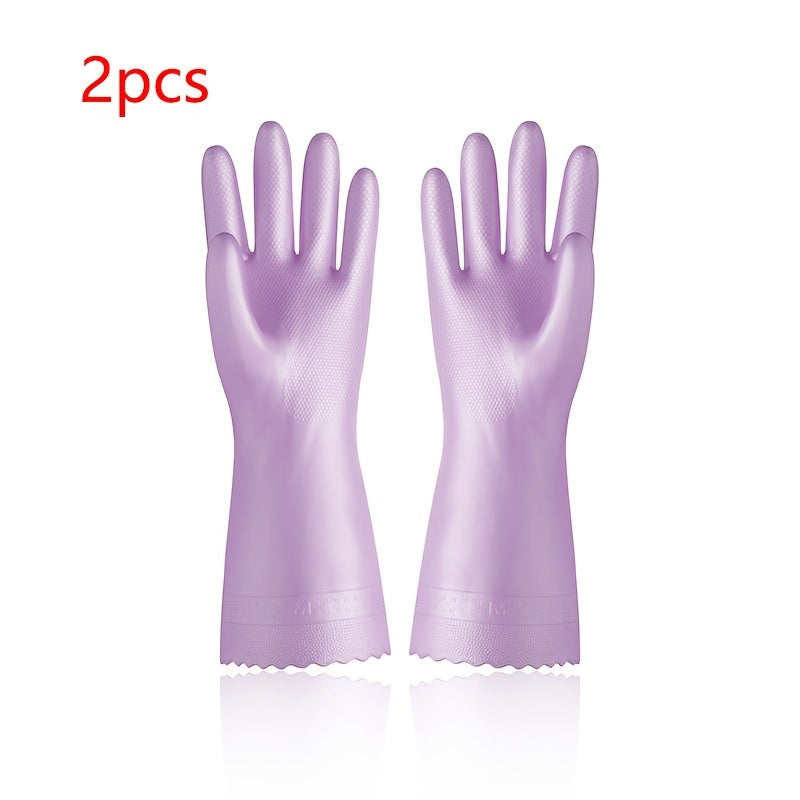 Latex Dishwashing Gloves for Women - Waterproof, Thin, and Durable. Perfect for Laundry, Cleaning, and Kitchen Tasks. Provides Protection for Hands during Housework. Powder-Free Material, Ideal for Kitchen Use.