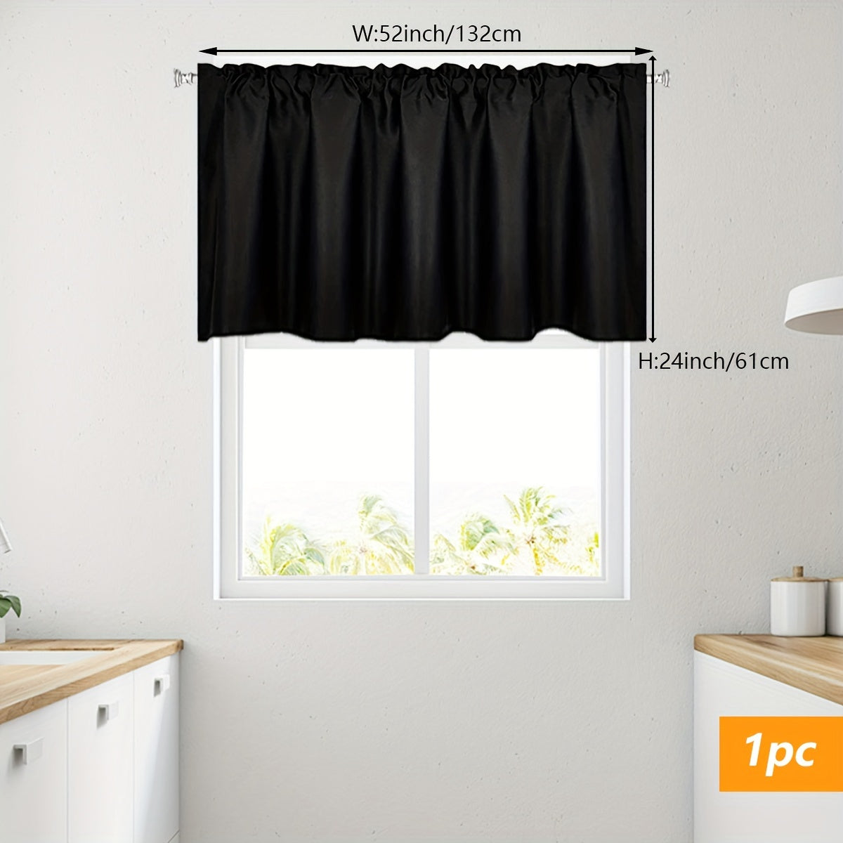 Add a touch of elegance to your kitchen or living room with this stylish, solid color blackout curtain. The rod pocket design makes it easy to hang, while the simple modern style adds a chic flair to any space. Perfect for adding some privacy to your