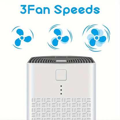 AM-120 HEPA air purifier for home, bedroom, office, and desk, 1 piece, high efficiency