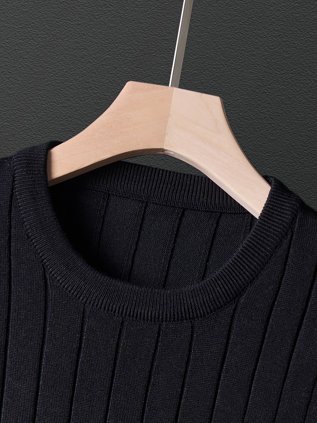 Men's striped knit sweater for fall and winter casual wear.