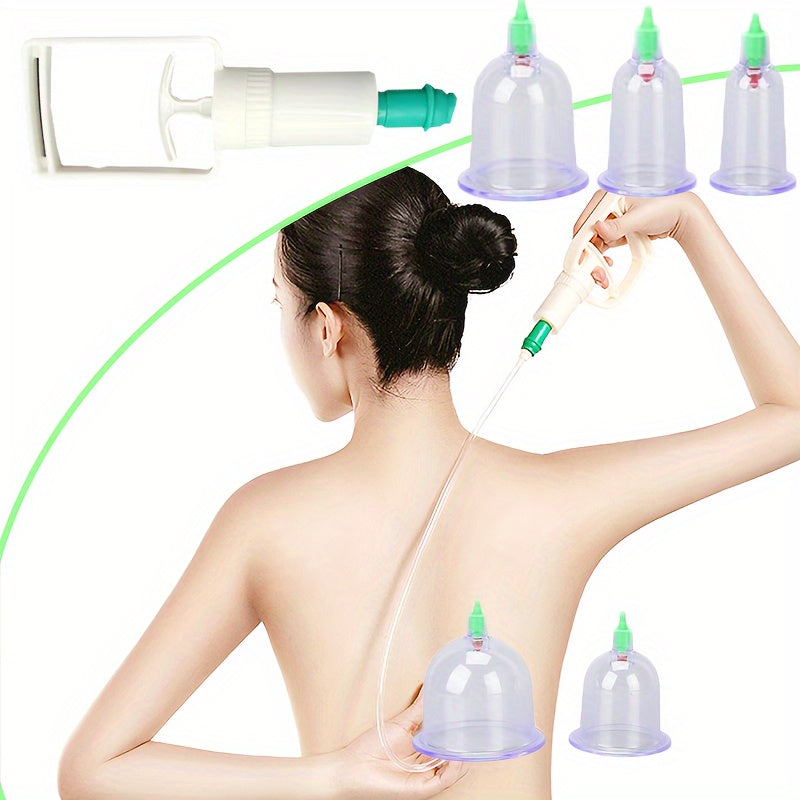 12pc Cupping Therapy Set with Vacuum Suction Massage Cups for Body Massager and Personal Health Care. Physiotherapy Jars with Double Seal Strong Absorption.