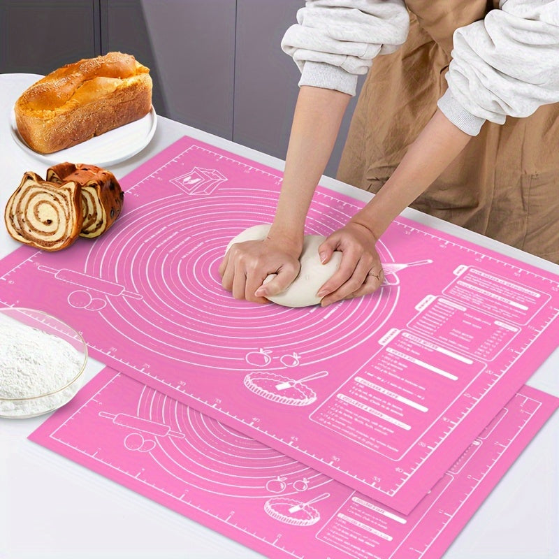 EVA Non-Stick Baking Mat with Measurements - Reusable Dough Rolling Pad for Bread, Candy, Cookies, and Pastry - Food-Grade Kitchen Tool for Christmas, Halloween, Easter, Thanksgiving, and Valentine's Day, 1 Piece