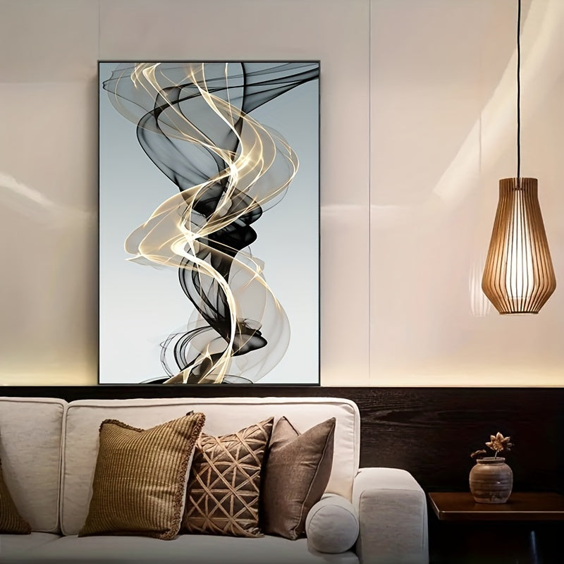 Modern Abstract Ribbon Canvas Painting Set of 3 for Bedroom and Living Room Decor, 40cm*60cm, No Frame