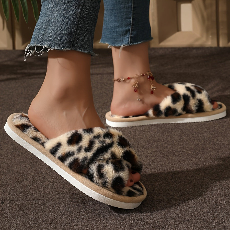 Cozy plush women's slippers with elegant solid color, non-slip EVA sole, and all-season indoor comfort.