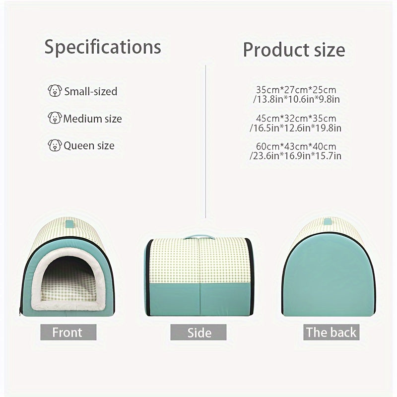 Fashionable and functional pet bed for cats and dogs, available in different sizes and easy to transport.