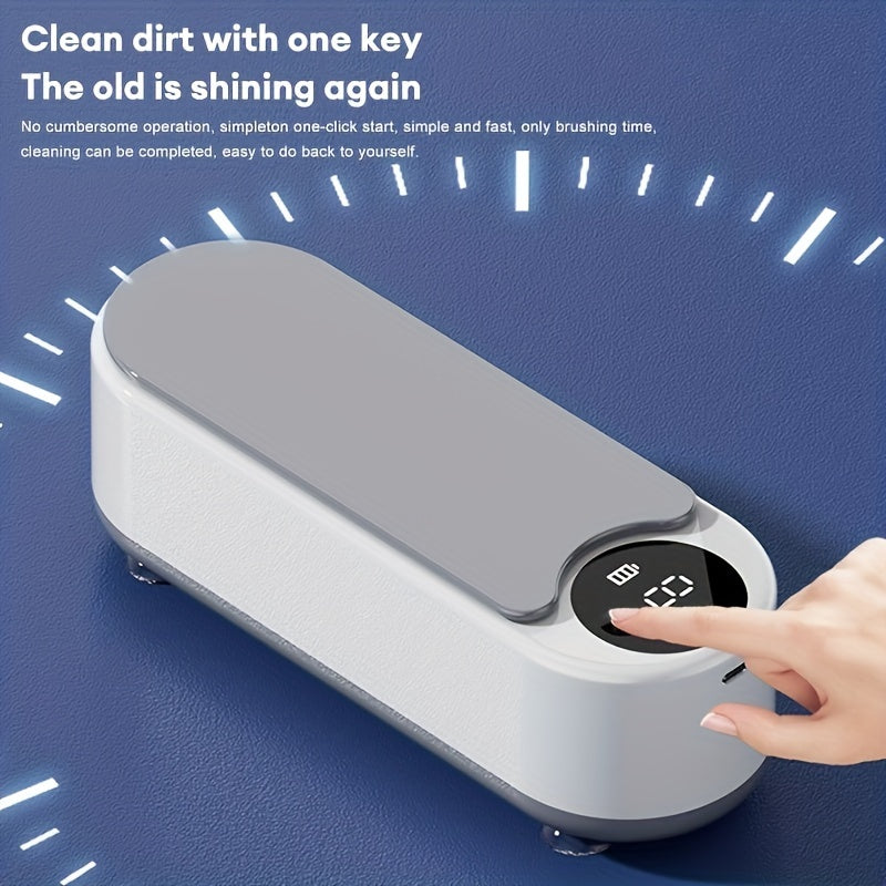 Multi-Purpose Cleaning Machine for Glasses, Jewelry & Watches - Includes Vibration Washing Box and Chemical-Free Plastic - 1pc