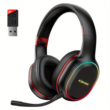 KOFIRE UG-05 2.4GHz Wireless Gaming Headset for PC, Laptop, PS5, PS4, Mobile Phones, 30 Hours Playtime with Removable Mic