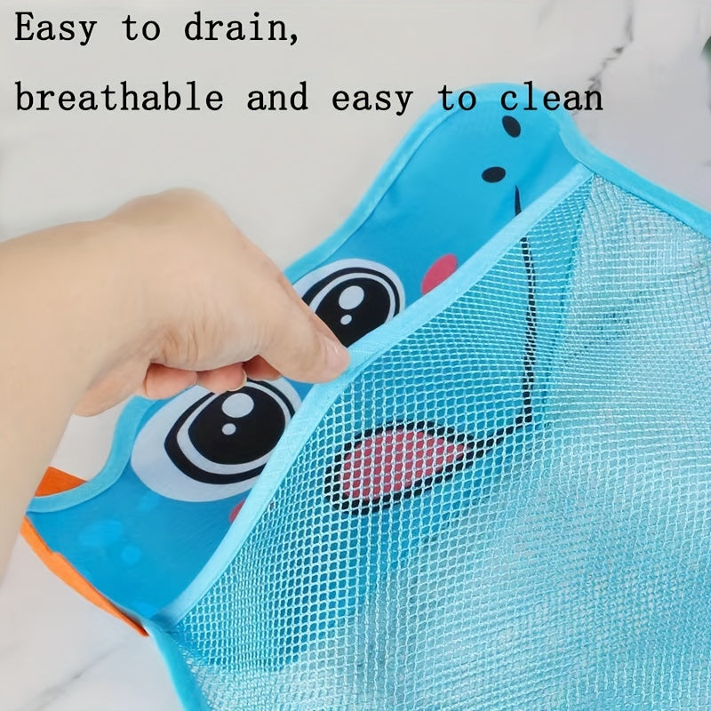 Baby Bath Toy Storage Bag with Suction Cups for Bathroom Organizing, Kid's Toy Holder