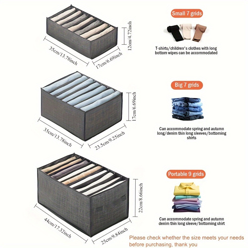 1pc  Foldable Clothes Storage Box for Pants, Jeans, Underwear, Socks, and Wardrobe Organization.