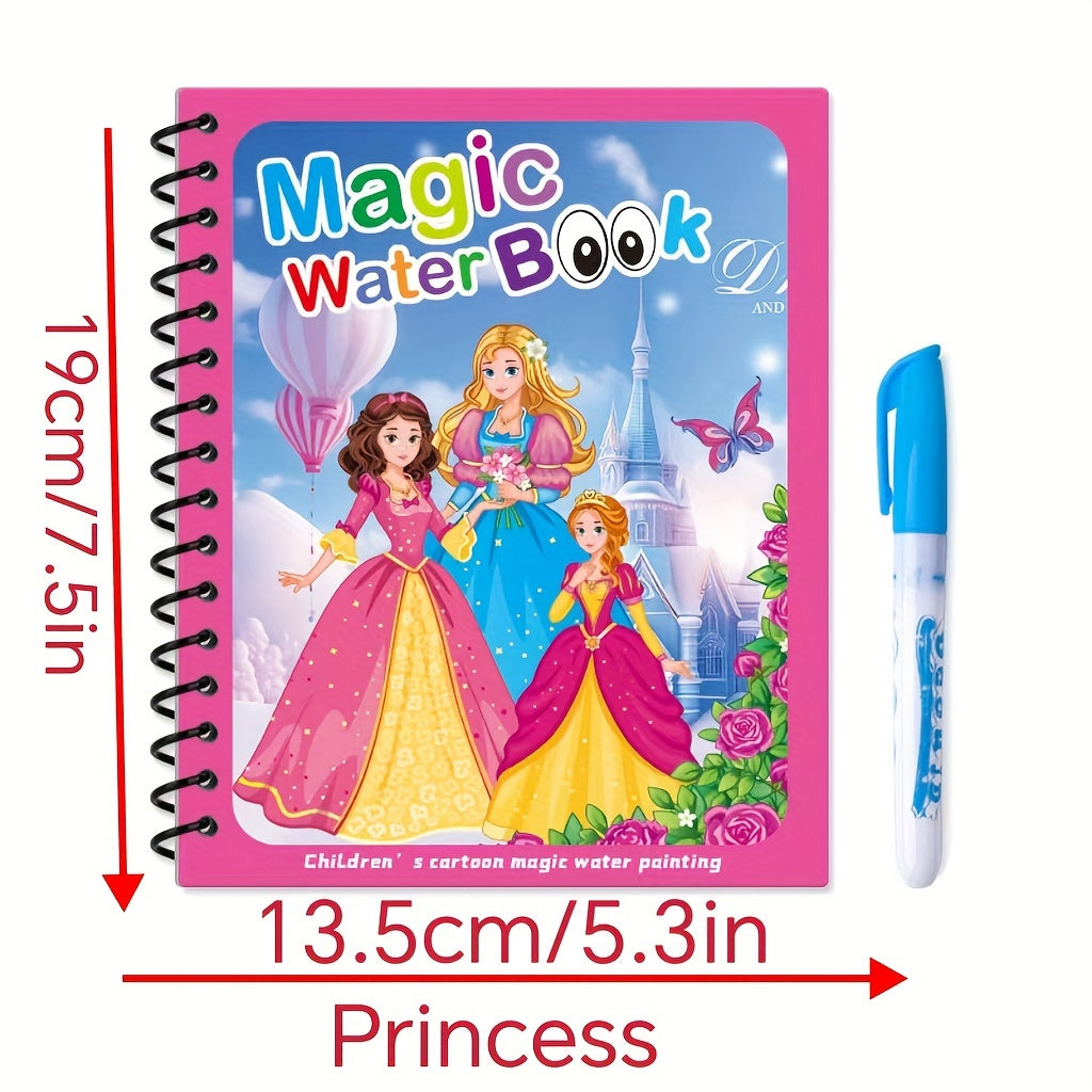 Watercolor Magic Coloring Book: 8 pages with 1 pen - Make fun and creative art with watercolors.