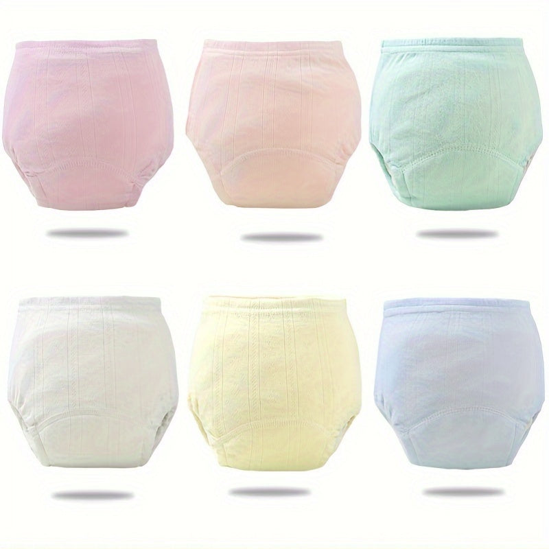 Breathable Cloth Diapers - Set of 3 Cotton Training Pants for Babies 0-3 Years - Washable Diaper Covers with Leakproof Protection for Boys and Girls