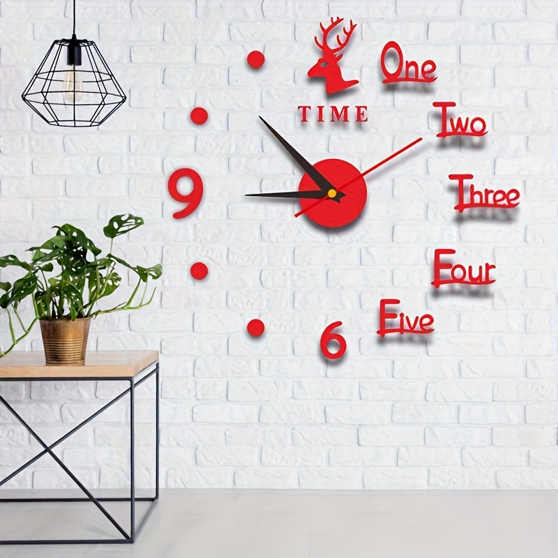 Stylish deer design DIY wall clock.