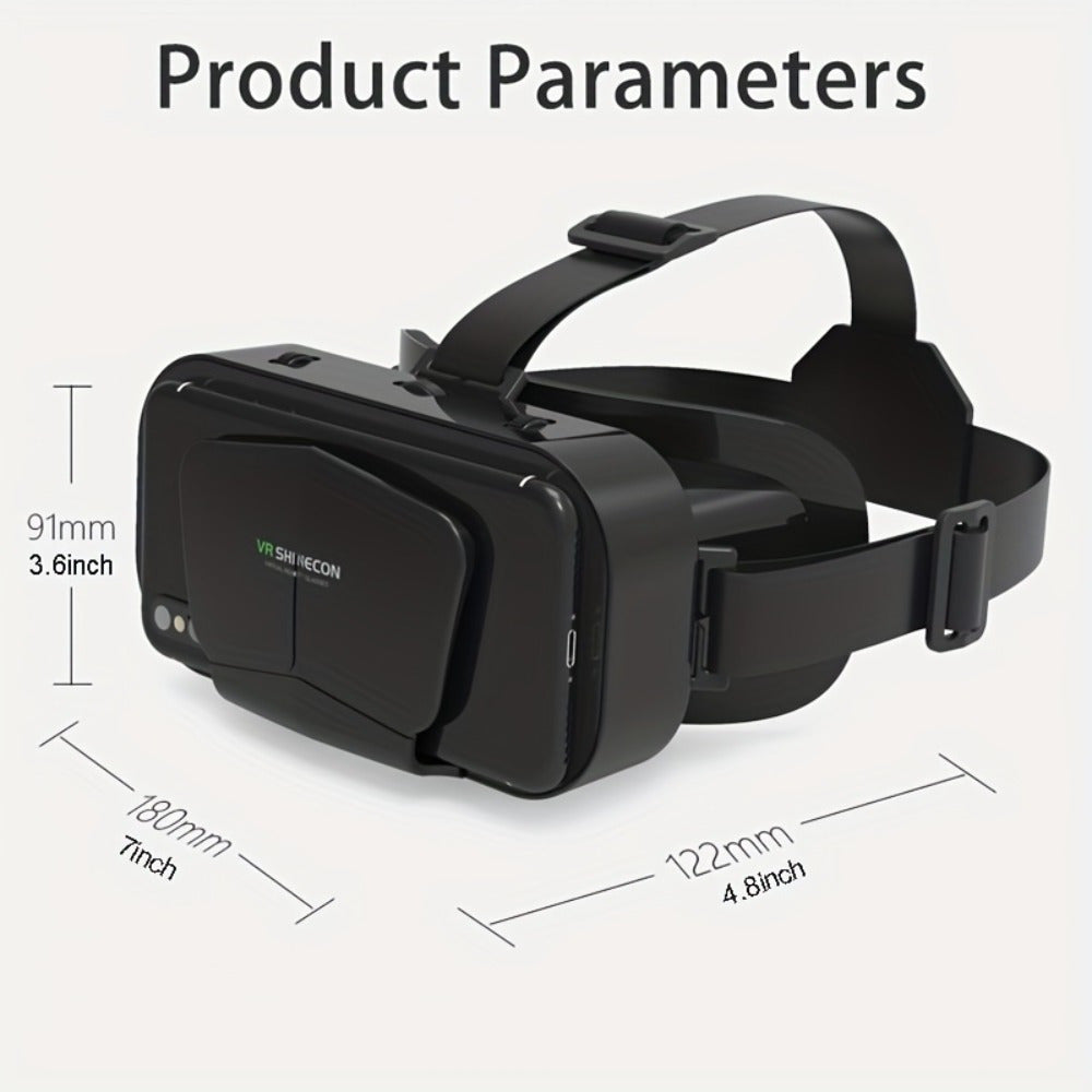 1pc 3D VR Smart Virtual Reality Glasses Headset - No Battery Required, Portable Design, Perfect for Gaming at Home or On-the-Go | Stylish 3D Glasses with Immersive Audio, Gaming Accessories.