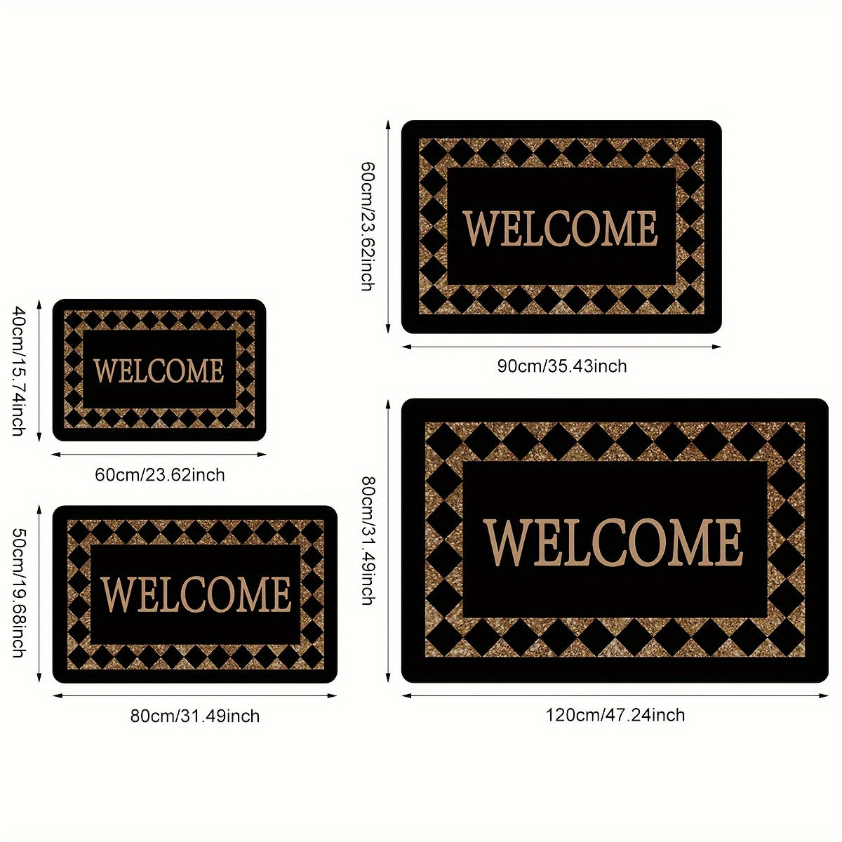 Creative Plaid Print Doormat featuring a Chic Monogram Pattern. This Non-Slip, Stain-Resistant Foyer Pad is perfect for high-traffic areas such as the Laundry Room, Bathroom, Entryway, or any room in the home. Makes a great homecoming gift or spring