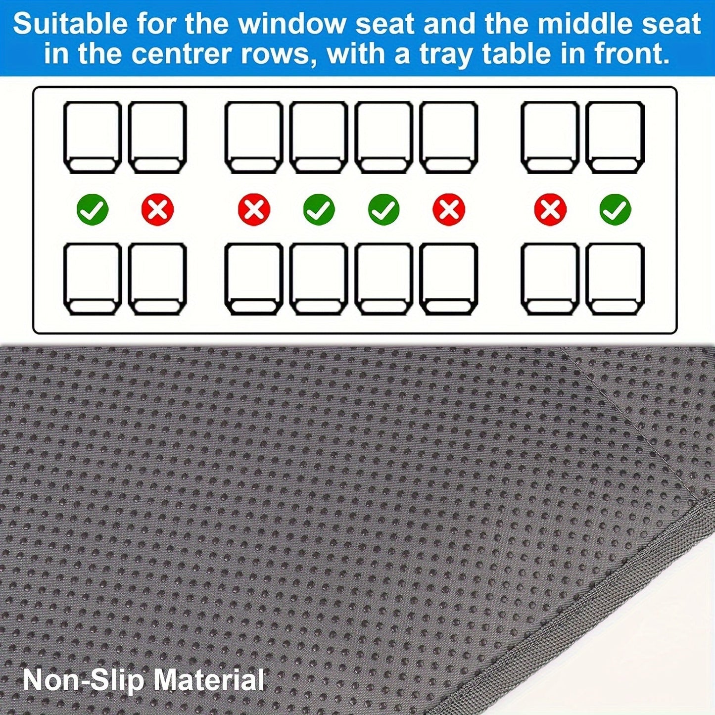 Travel in Comfort with the 1pc Anti-Slip Airplane Footrest - Perfect for Trains and Cars