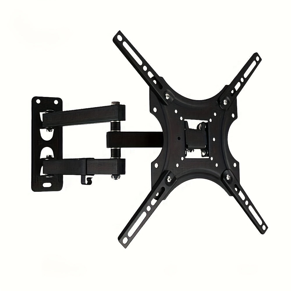 Adjustable Tilt Swivel TV Wall Mount Bracket with Articulating Arm for Home Entertainment & Office Use, VESA Compatible in Black.