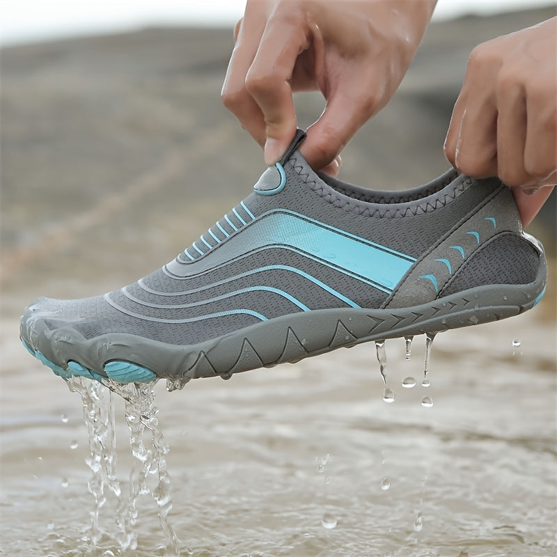 Fast-drying footwear ideal for fishing, surfing, hiking, and beach activities; features breathable comfort and non-slip sole for versatility.