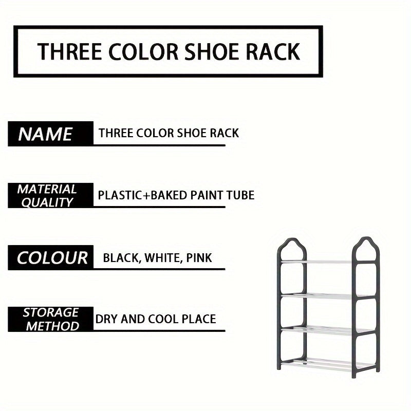 4-Tier Shoe Rack Maximizes Space - Sturdy, Dust-Proof Organizer for Homes & Dorms, Simple to Assemble