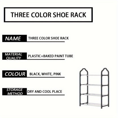 4-Tier Shoe Rack Maximizes Space - Sturdy, Dust-Proof Organizer for Homes & Dorms, Simple to Assemble