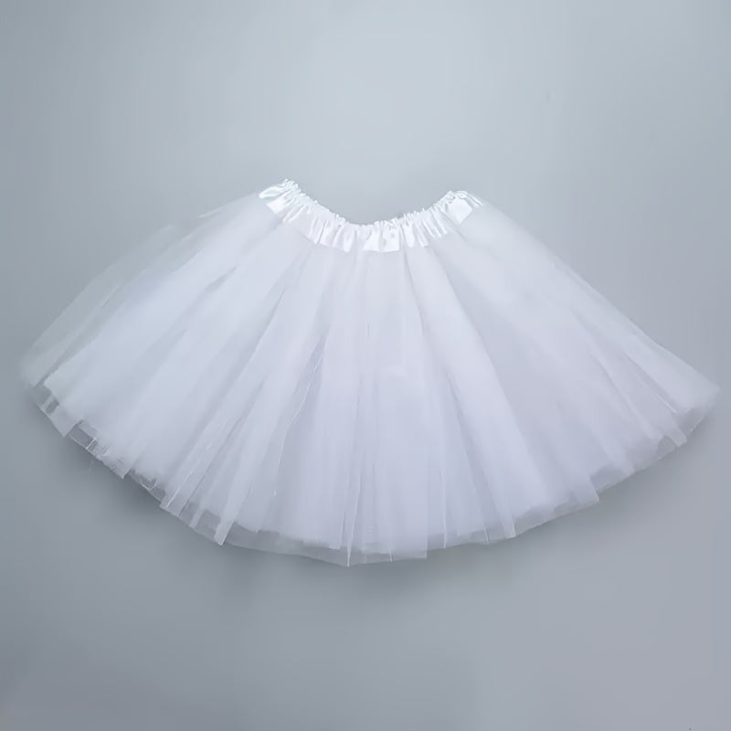 This tutu skirt is perfect for adult parties, featuring 4 layers of polyester tulle with a solid lining. It has a princess puffy ballet dance style and is non-feathered. No power supply is needed as it is a battery-free accessory.