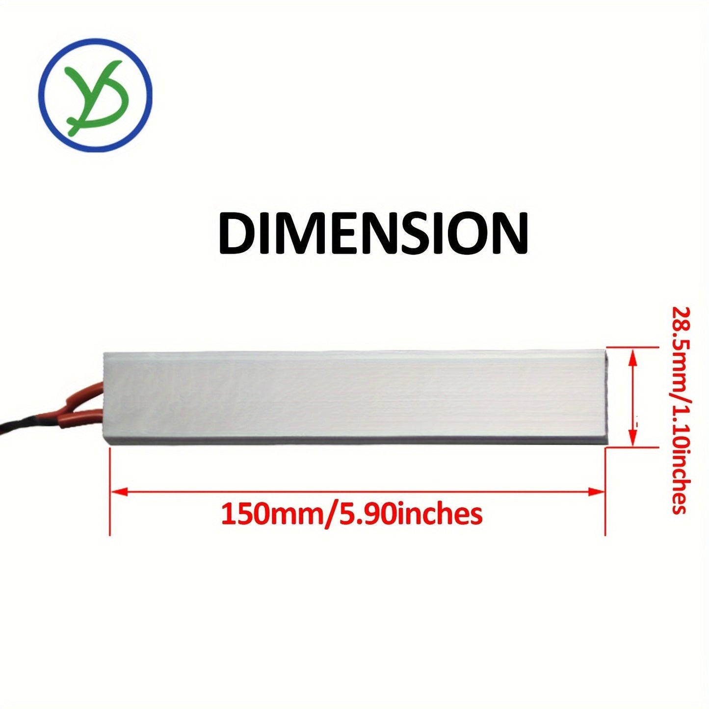 Miniatür Isitish Plitasi - 110V AC/DC, Izolyatsiyalangan Keramika PTC Isitgichi, Alyuminiy Qoplama, Doimiy Harorat Nazorati, Mustahkam va Xavfsiz, O'lchamlari: 14.99sm x 2.79sm