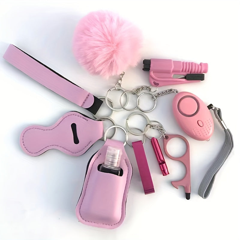 Complete Safety Set with 10 Pieces: Personal Alarm and Protective Accessories - The Perfect Birthday Gift for Women