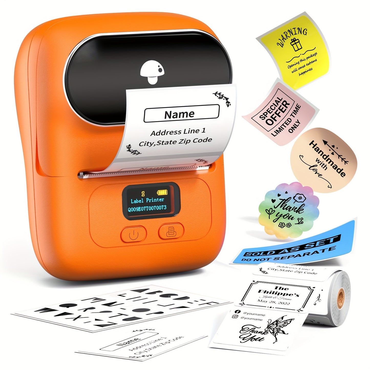 Phomemo M110 Mini Wireless Thermal Label Printer for Small Business, Home, Office, and Clothing Labels.