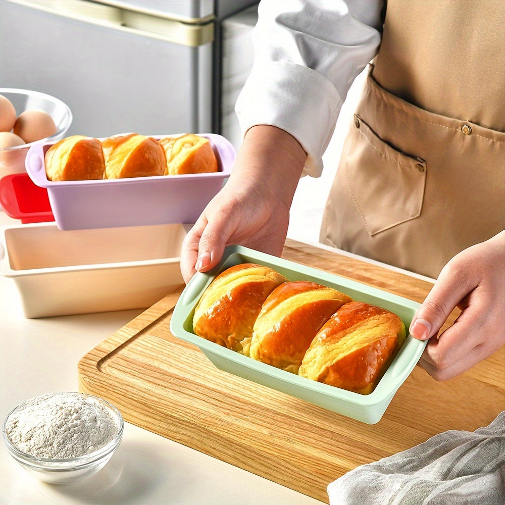 Silicone Loaf Pan- Baking Bread and Toast Making Tool, Non-Stick Bakeware (19.56cm X 9.4cm) - Oven and Kitchen Accessories