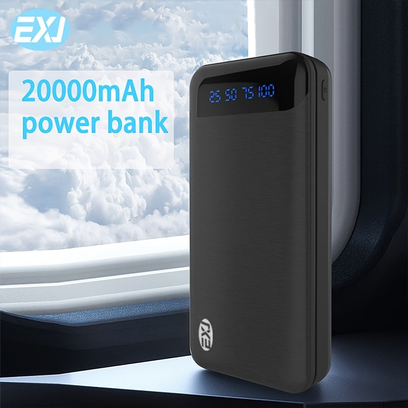 EXJ Power Bank с емкостью 20000Mah/10000Mah, быстрой зарядкой, цифровым дисплеем и совместимостью с моделями iPhone 13-16, iPad, Google, Samsung, Apple, LG и Huawei.