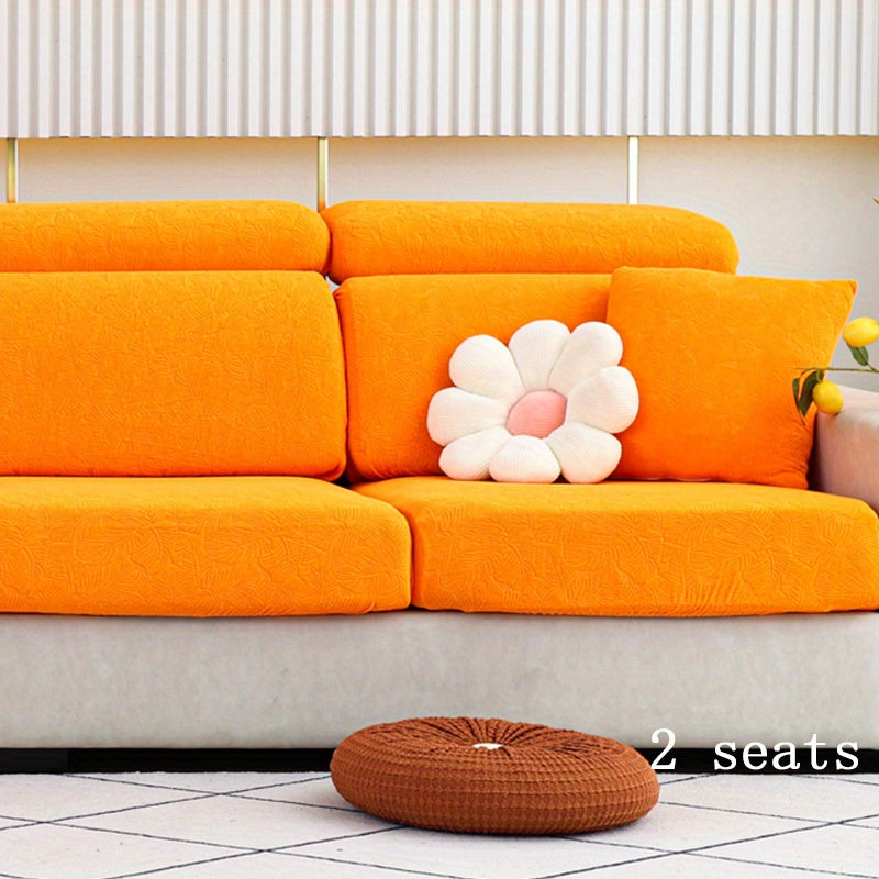 Thick Jacquard sofa cushion cover with elastic-band, perfect furniture protection for bedroom, office, or living room.