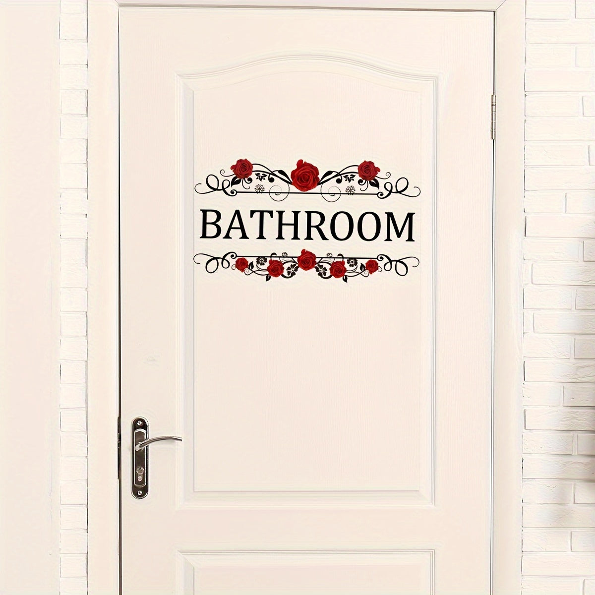 Elegant Rose Vine Mirror Decal with Charming English Slogan - Self-Adhesive PVC Wall Sticker perfect for Bathroom and Bedroom Decoration, 5mil Thickness