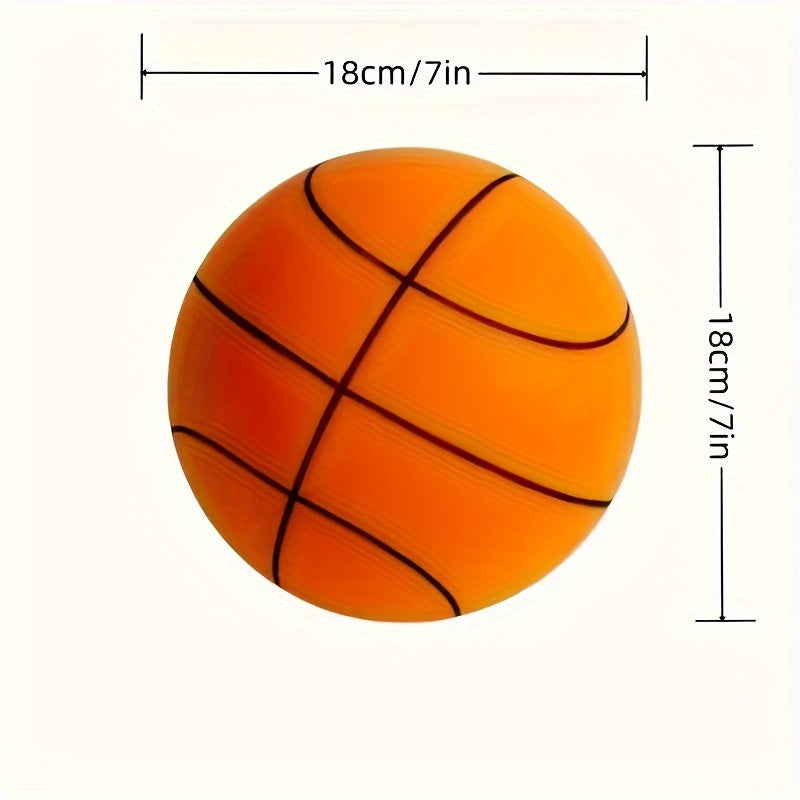 7.09-inch silent basketball suitable for outdoor and indoor play, perfect gift for birthdays, holidays, and camping.