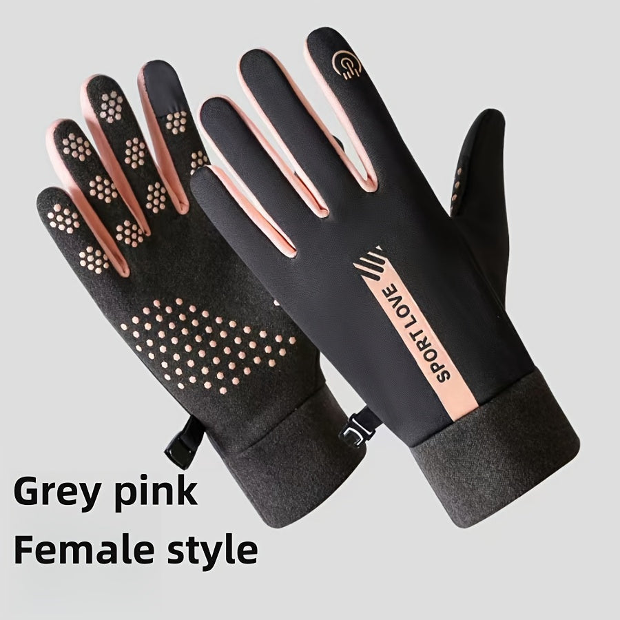 Stay warm and protected during outdoor activities with our Thick and Windproof Winter Gloves featuring touchscreen compatibility for cycling and other sports.