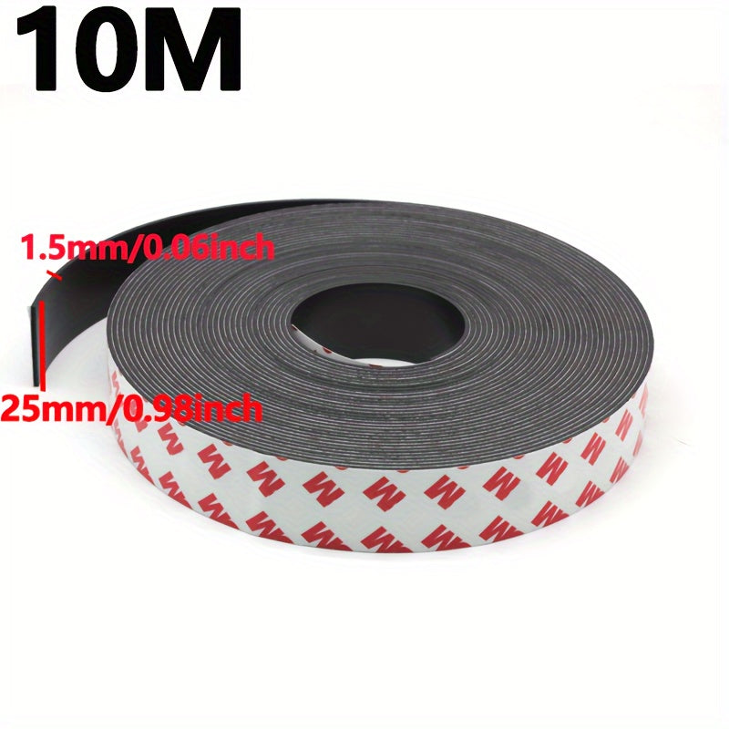 U-POLEMAG Brand's 10M Magnetic Tape Roll: Premium Self-Adhesive Flex Magnets for Hanging, Tools, and Home Decor - Perfect for Christmas, Halloween, Easter, and Thanksgiving