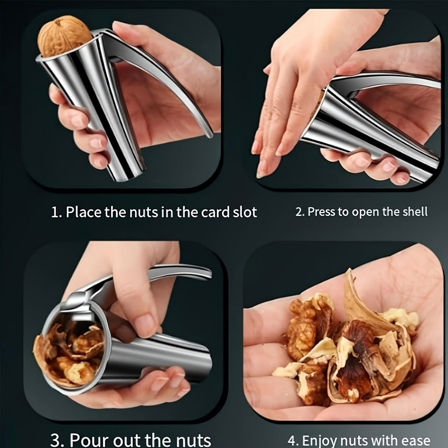 Sturdy Nutcracker Tool designed for Easy Handling, Ideal for Cracking Walnuts and Pecans - Reliable Kitchen Utensil for both Home and Restaurant Purposes