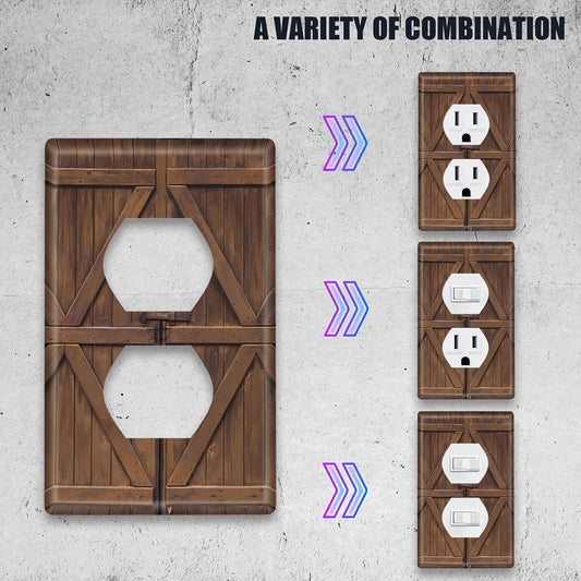 Wooden light switch cover for living room, bathroom, and bedroom décor.