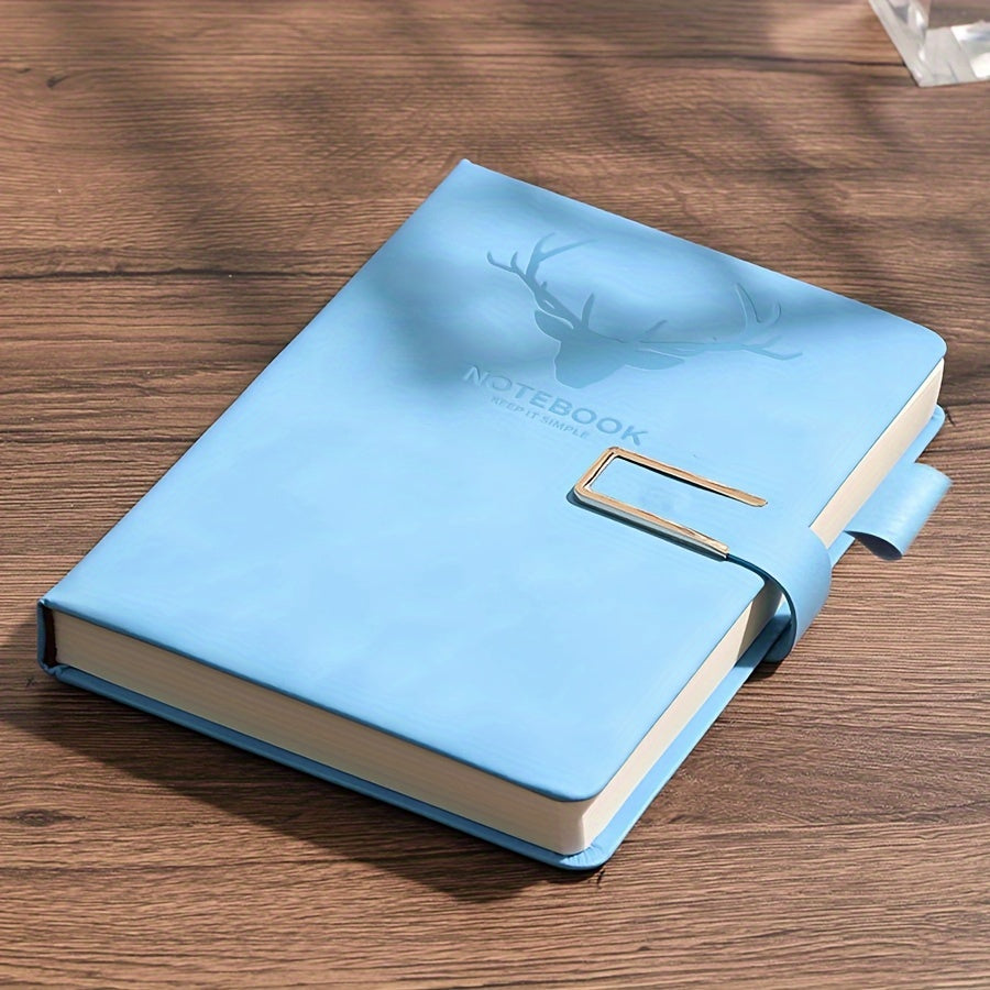 Vintage A5 faux leather notebook ideal for business meetings and college students.