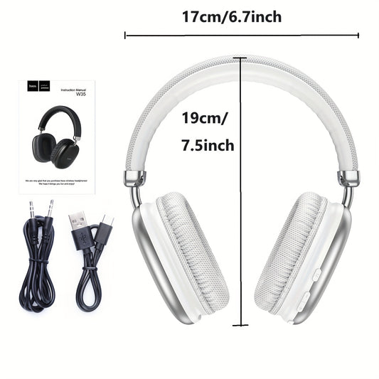 Hoco over-ear True Wireless headphones with ergonomic design, BT5.3 support, and long usage time.