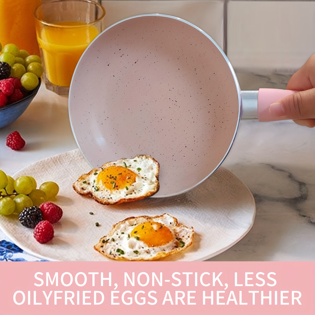 This 16.51 cm Non-Stick Aluminum Skillet features a Silicone Handle and is Dishwasher Safe. Perfect for cooking Eggs and Steaks, this Mini Frying Pan is compatible with Gas Stoves.