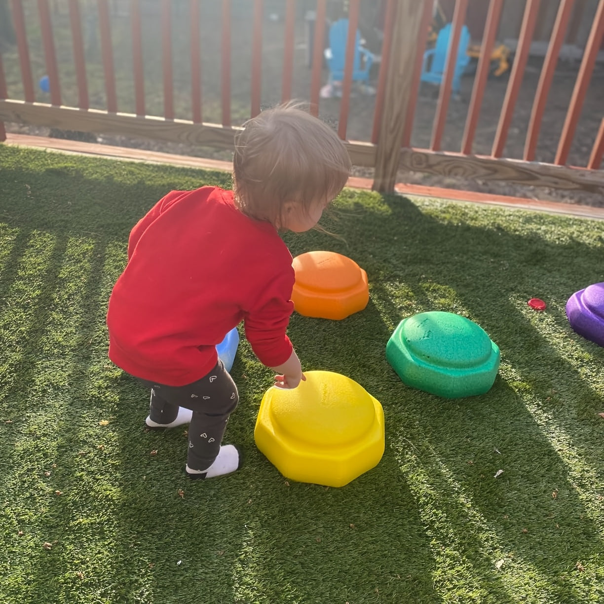 4 Stepping Stones for Kids that can be used as balance boards, stools, or creative display bases. Ideal for Christmas, Halloween, or birthday gifts.