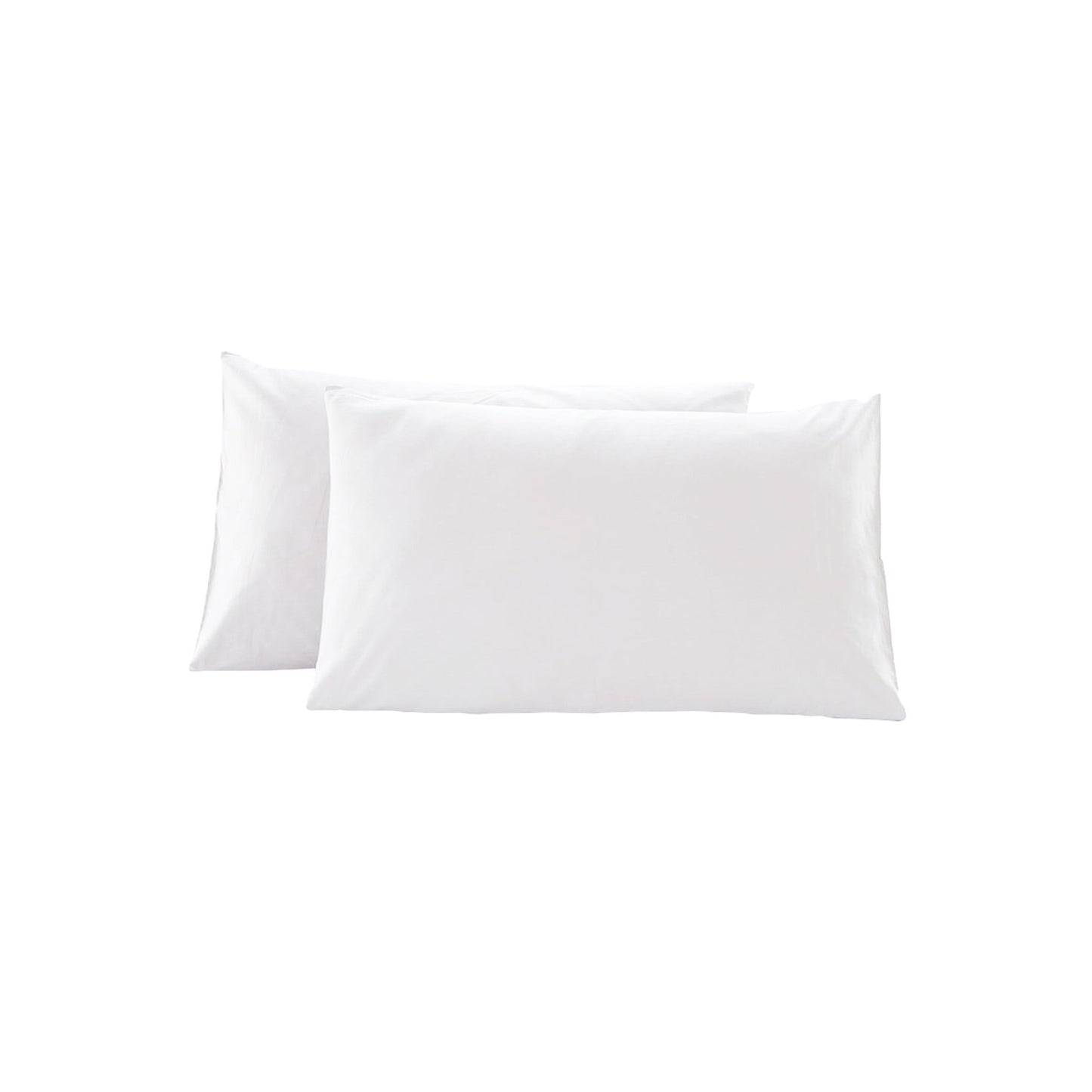 One or two pieces of white pillowcases without pillow core, made of soft and breathable fabric. These pillowcases are soft, comfortable, and suitable for use in bedrooms, guest rooms, lounges, hotels, B&Bs, and school dormitories.