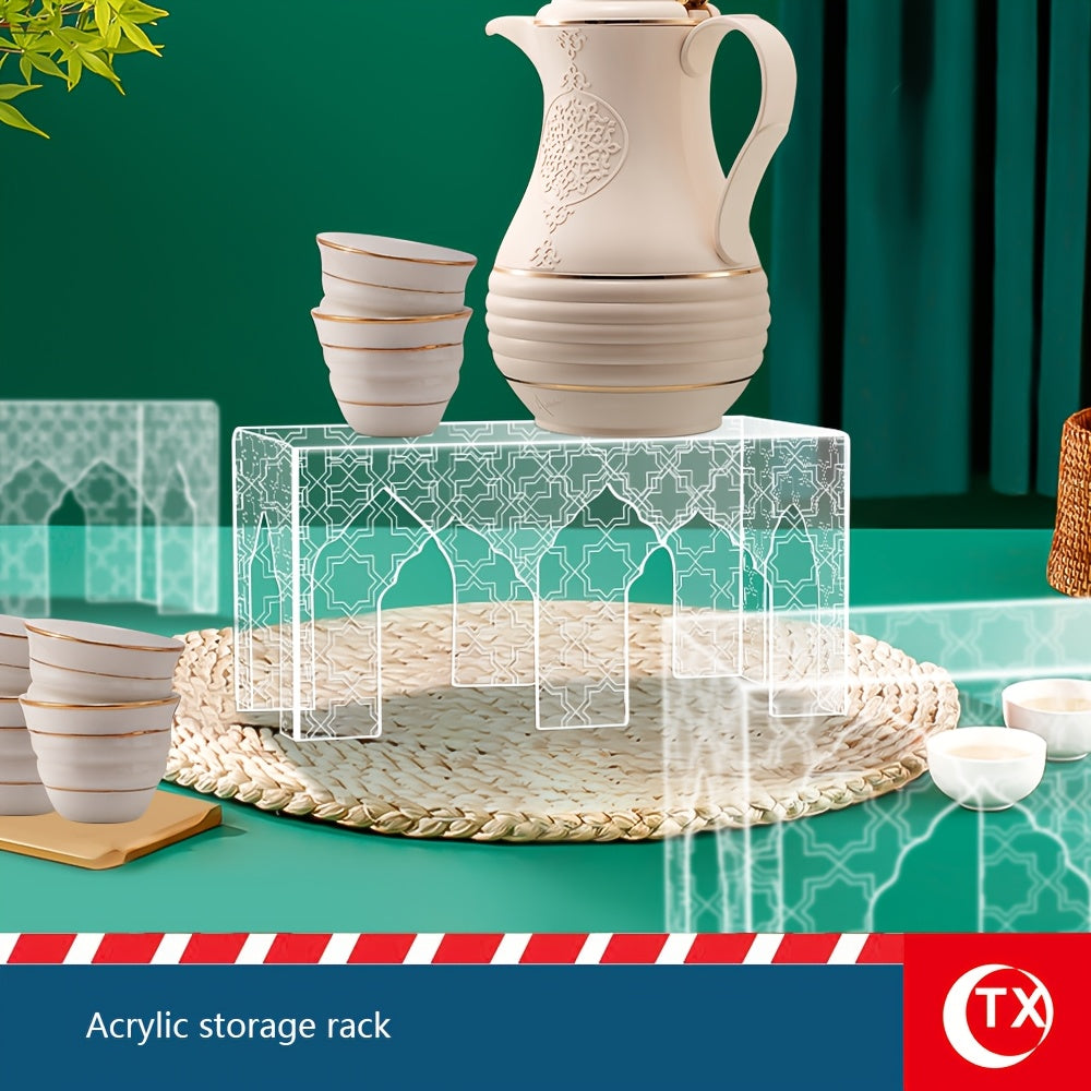 Introducing a range of shelves inspired by Ramadan, featuring a castle motif and available in three sizes. These versatile shelves are ideal for organizing household items, showcasing collectibles, serving cakes and desserts at gatherings, and displaying