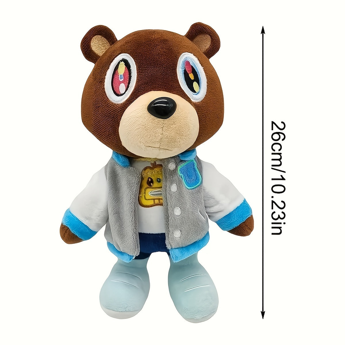 One-piece adorable bear plush toy made of soft polyester material, perfect for gifting on kids' birthdays or as party favors for boys and girls. A delightful children's plush toy and ideal plaything for babies.