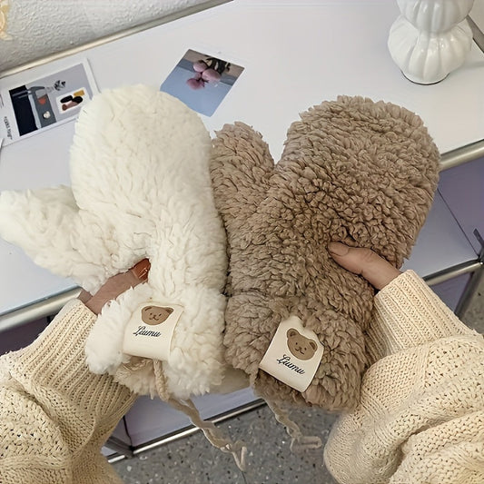 Keep your hands warm this winter with our Teddy Bear Cashmere Mittens. These mittens are made from 100% cashmere, ensuring a cozy and luxurious feel. The elastic design provides a snug fit, while the cute animal pattern adds a touch of whimsy. Perfect