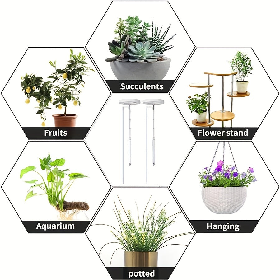 3pcs, Height & Angle Adjustable LED Grow Light with Auto Timer for Seedlings and Succulent.